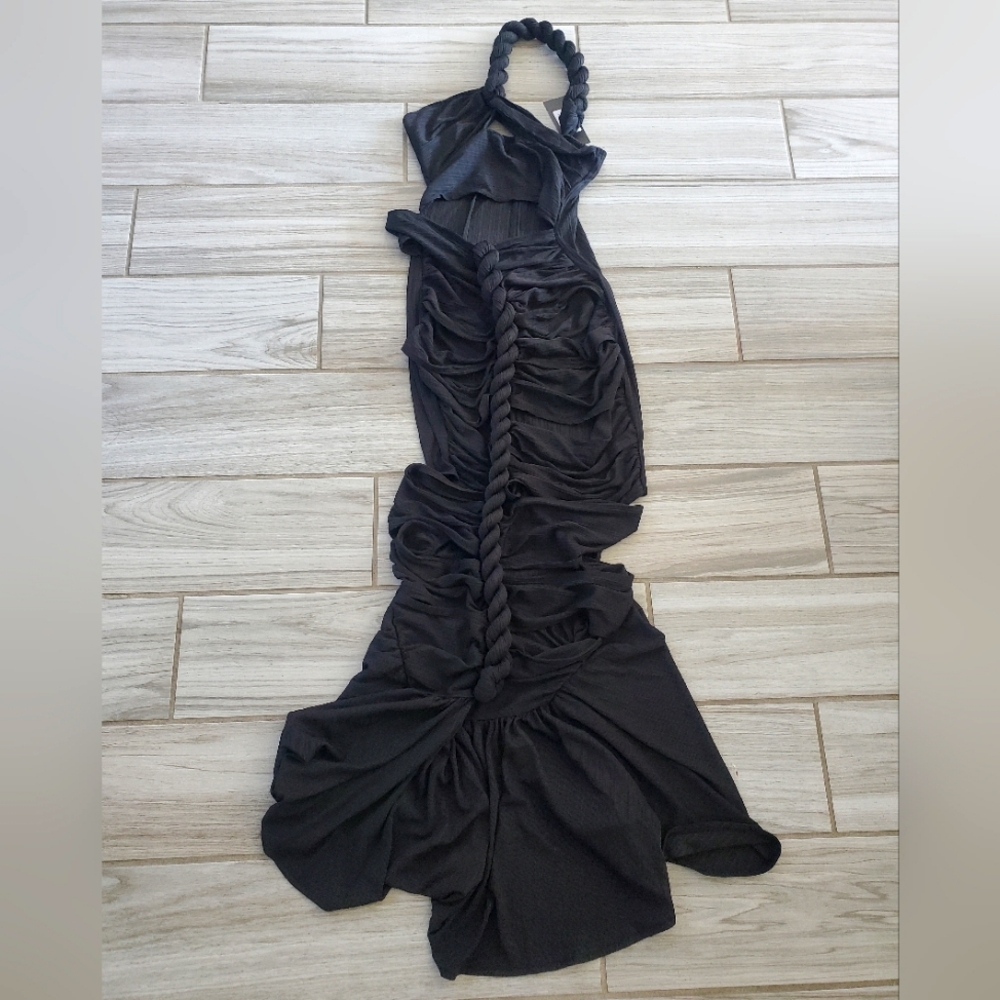 Athena Cut Out Braided Maxi Dress